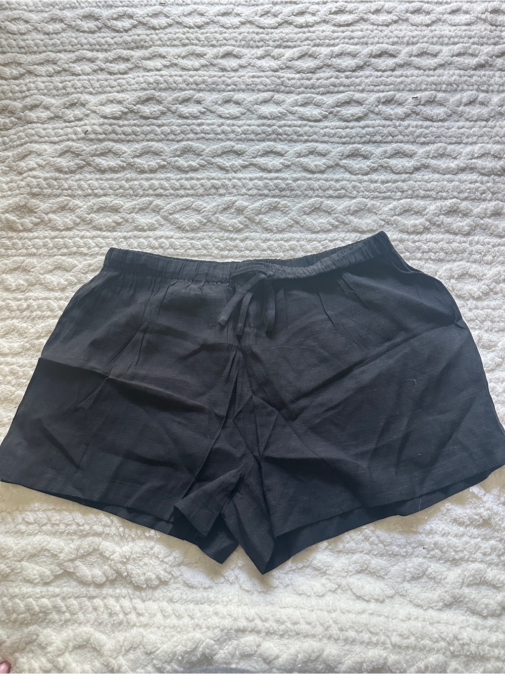 Women’s Black Drawstring Lounge Shorts